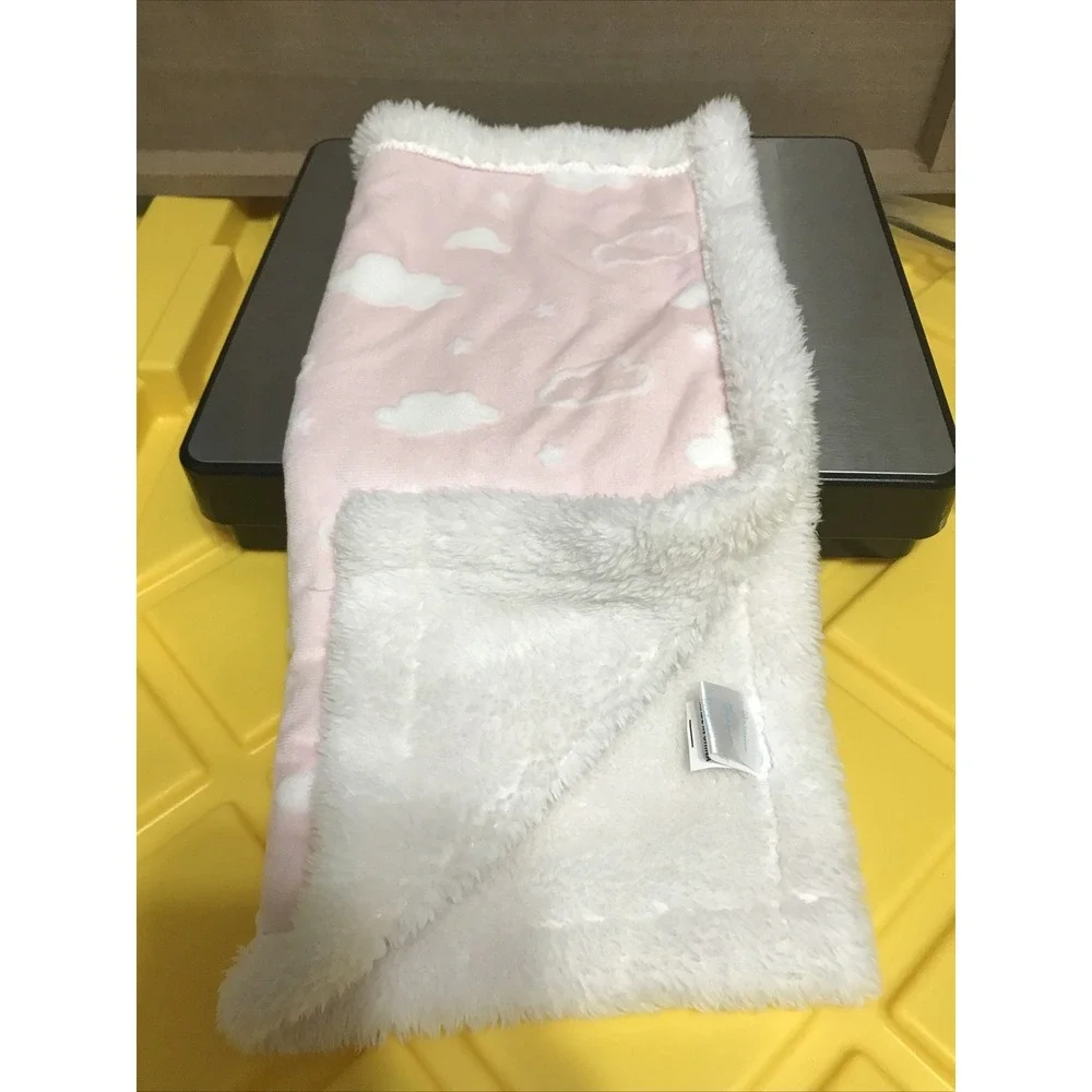 American Baby Company Blanket Lovey Pink Sherpa Chenille 14